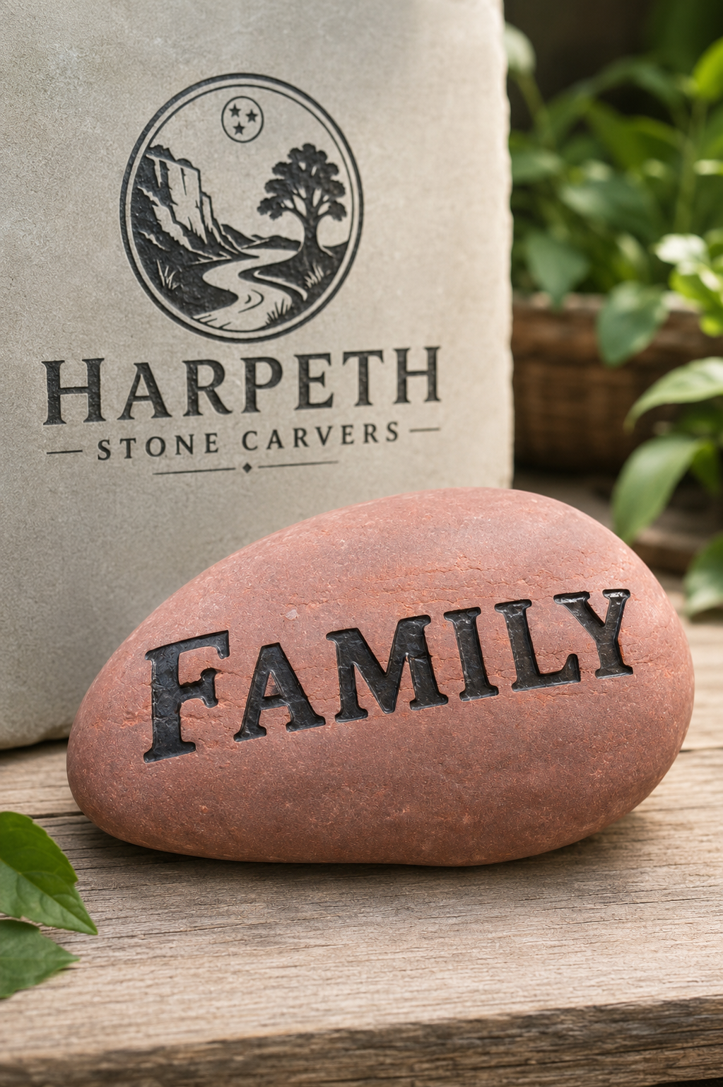 Custom Engraved River Rock