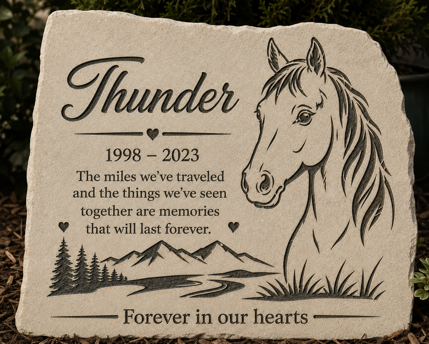 Personalized Pet Memorial Stone 13x16