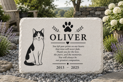 Personalized Pet Memorial Stone 13x16