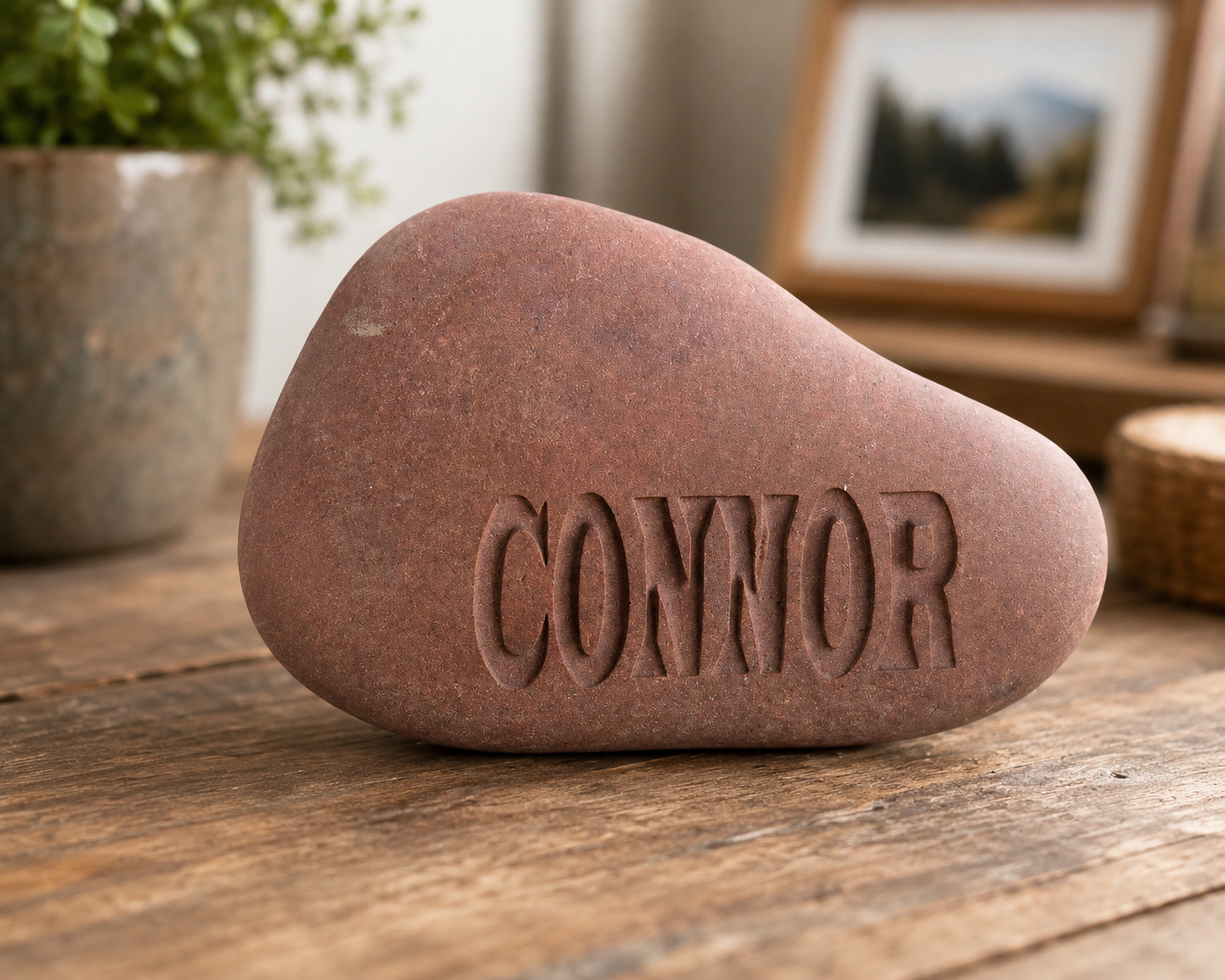 Custom Engraved River Rock